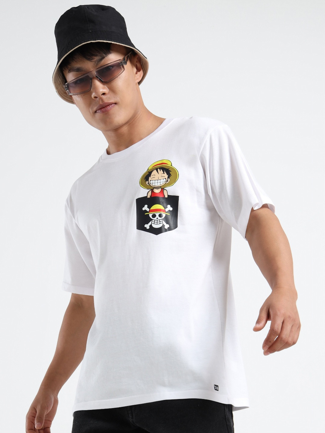 THE BEETEL HOUSE Graphic Printed Round Neck Short Sleeves Cotton Casual T-shirt