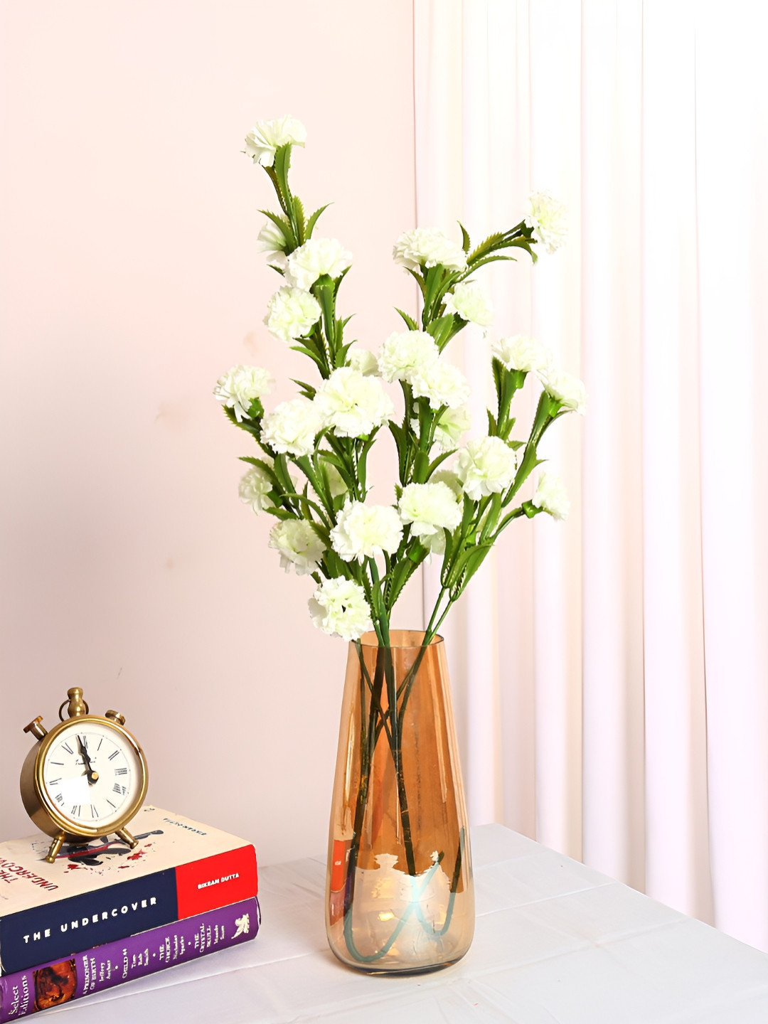 ARICK DECOR White 2 Pieces Artificial Flower