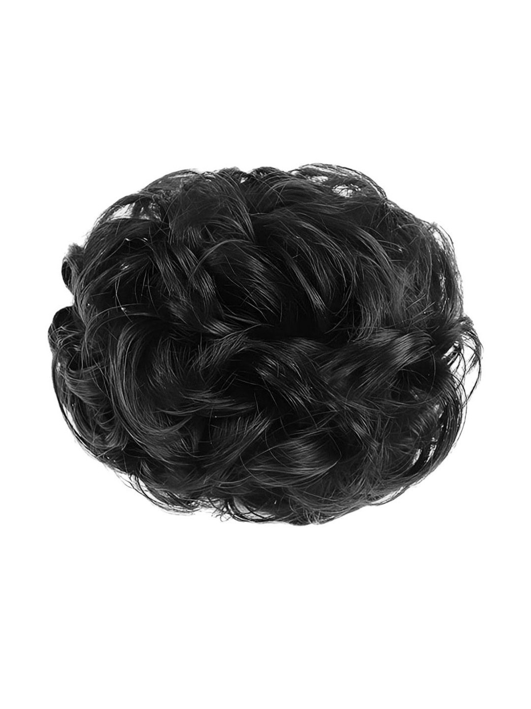 VIEWS Clip-In Curly Messy Bun Hair Extension - Black - 7 Inch