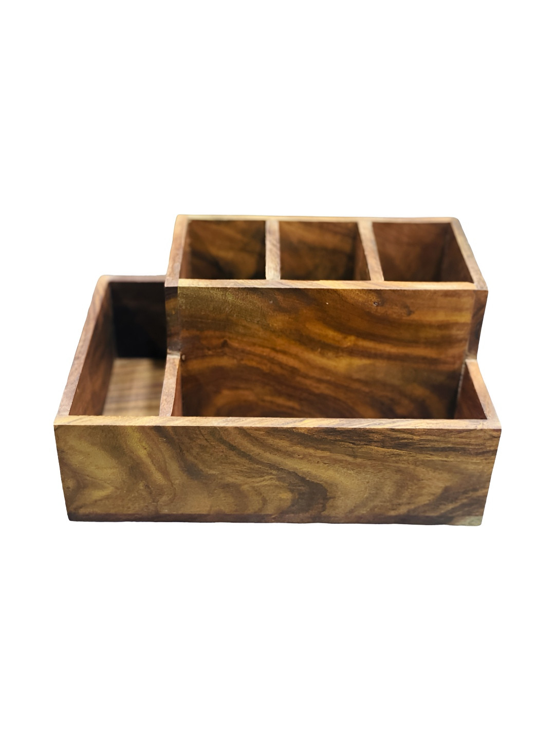 KESHA WOODKRAFT Brown Wooden Cutlery Holder