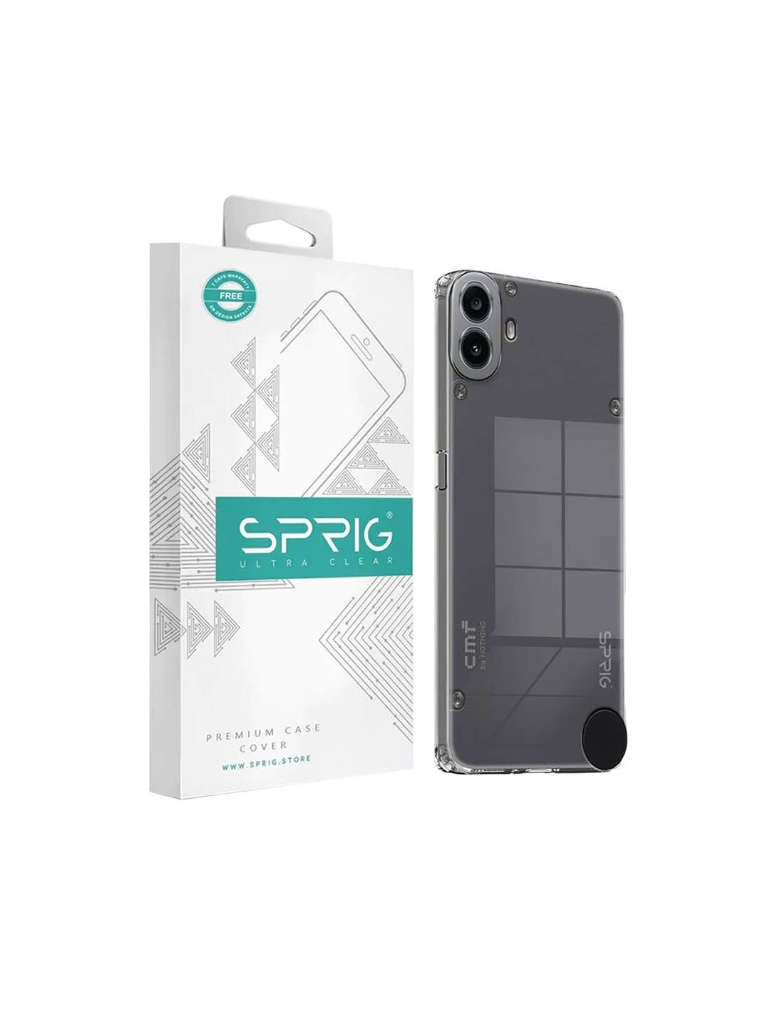SPRIG Nothing Phone CMF 1 Bayer Transparent Back Cover