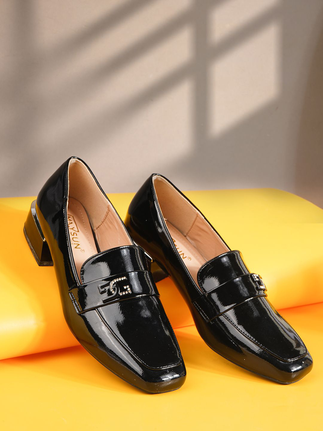 Maysun Block Heel Loafers