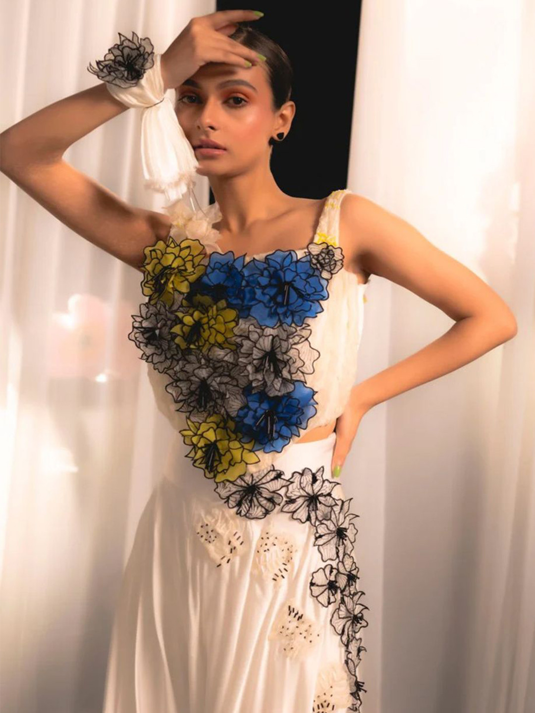 FIRKI Women Floral Applique Top