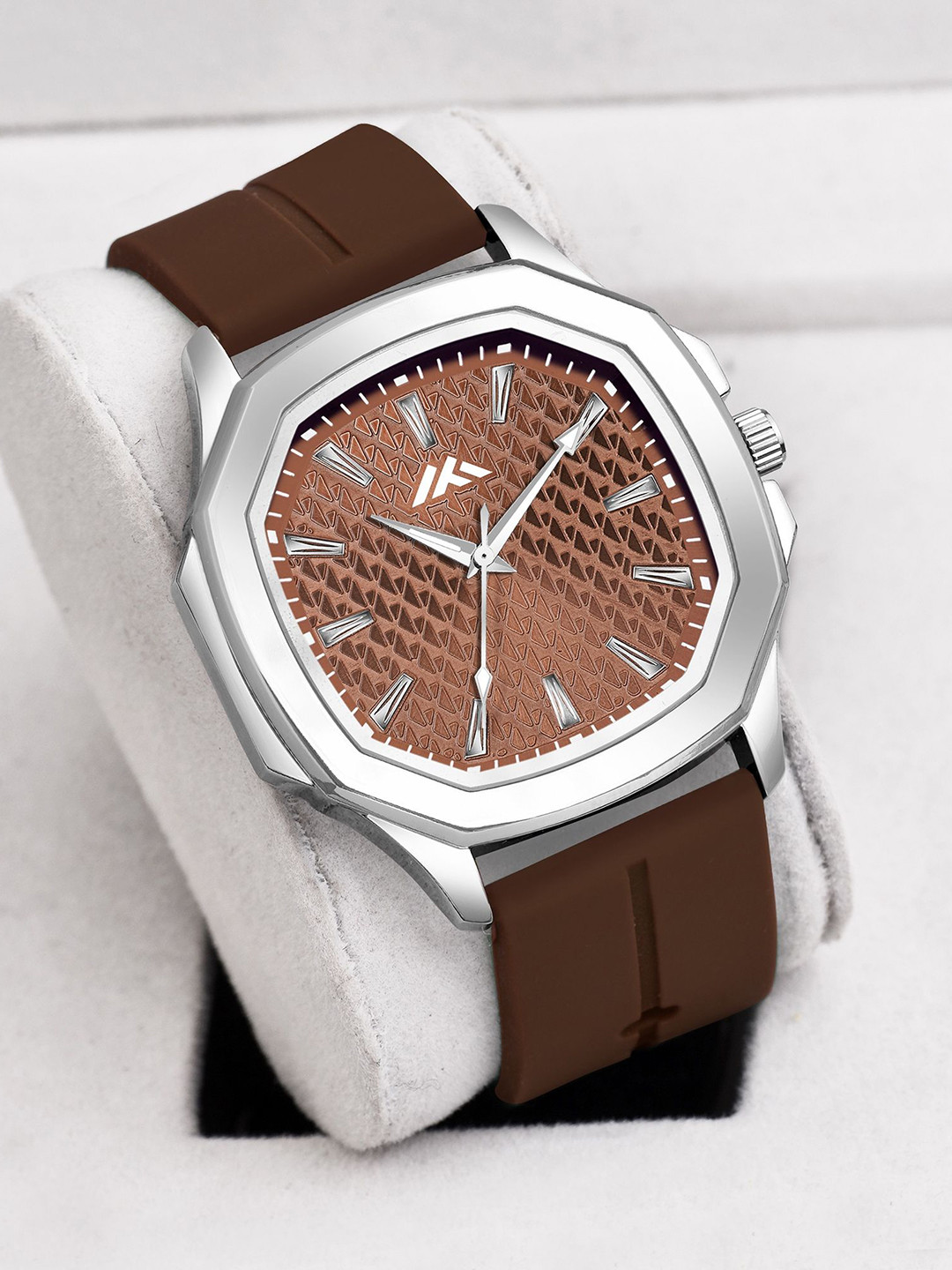 ON TIME OCTUS Men Brass Dial & Straps Analogue Watch MT-64