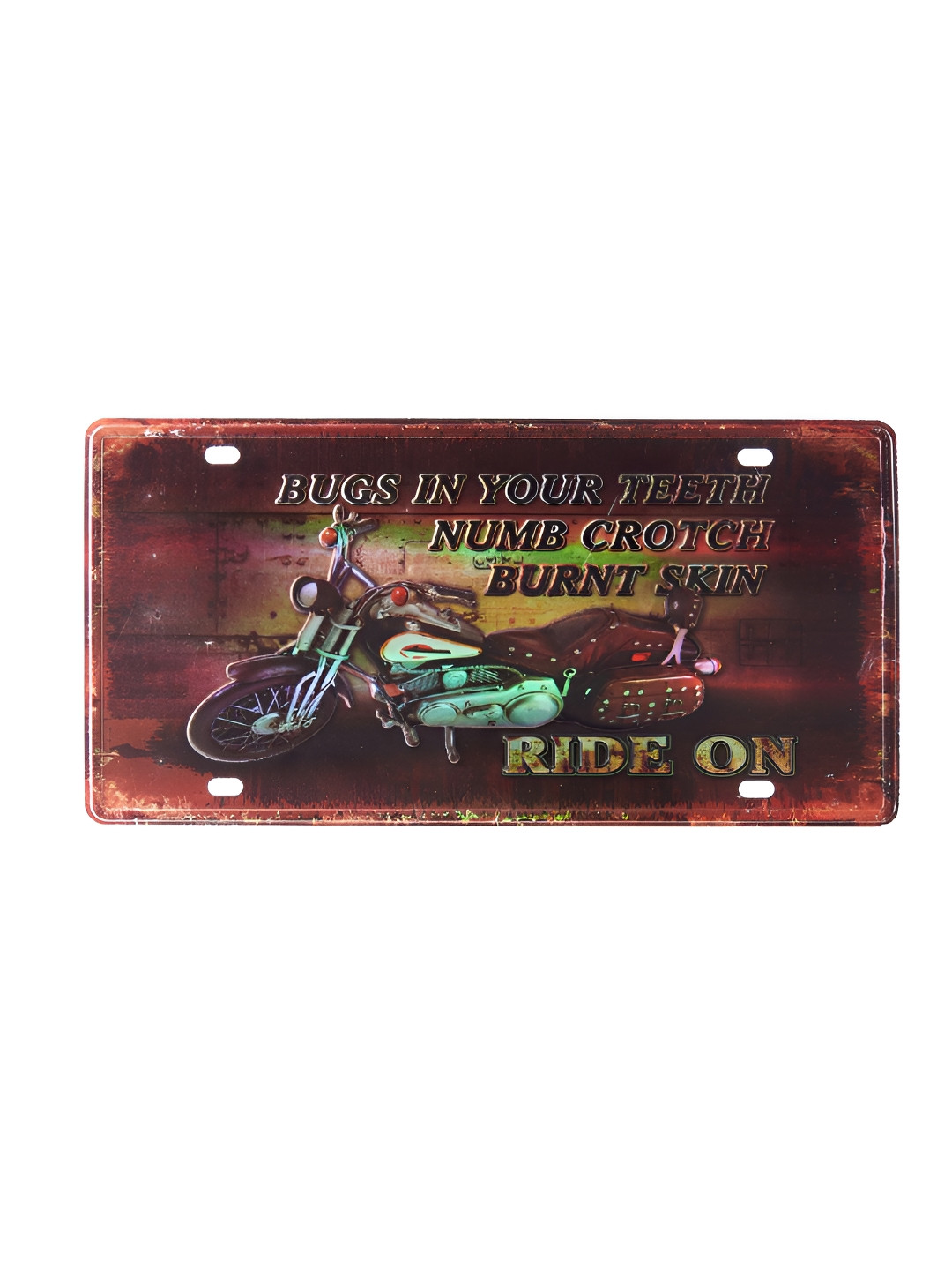 eazy wagon Motor Ride On Metal Glossy Hanging Hall Signs and Plaques-6In