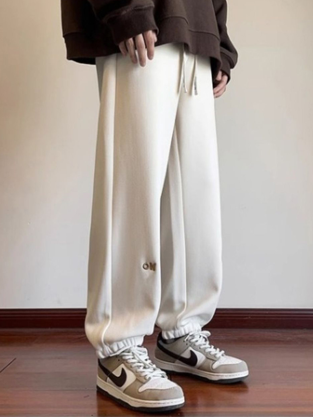 KPOP Men Relaxed Fit Solid Polyester Joggers