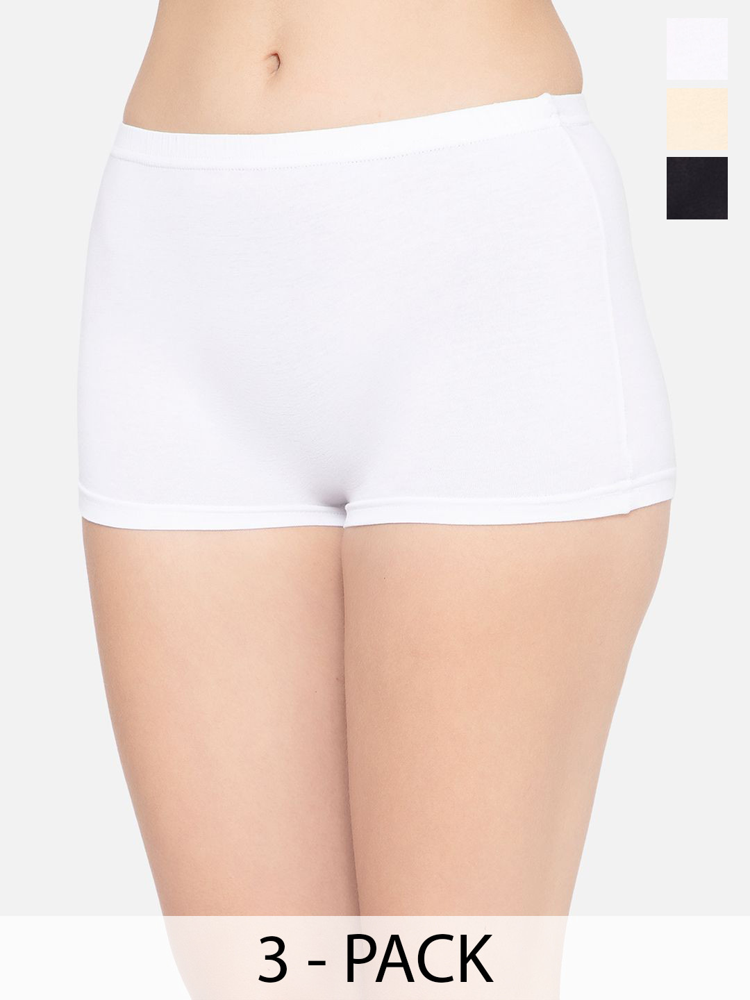 Lady Lyka Pack Of 3 Cotton Boy Shorts Briefs B-SHORTA