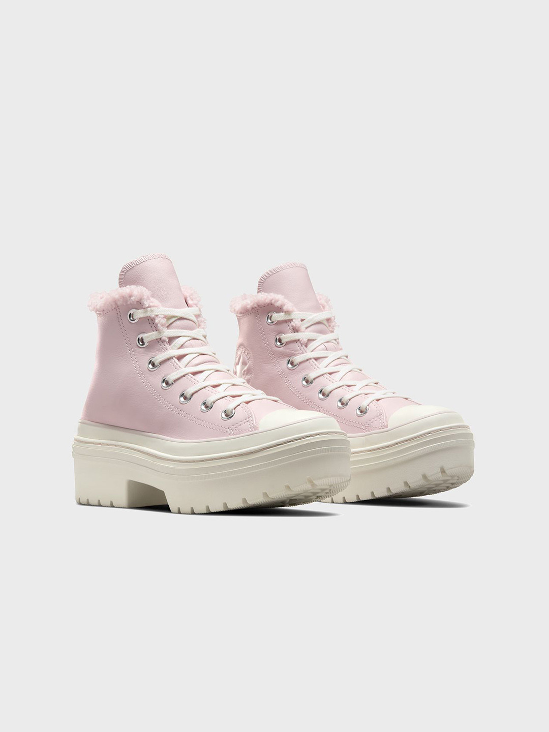 Converse Women Chuck Taylor All Star Lugged Heel Sherpa Leather High Top Sneakers