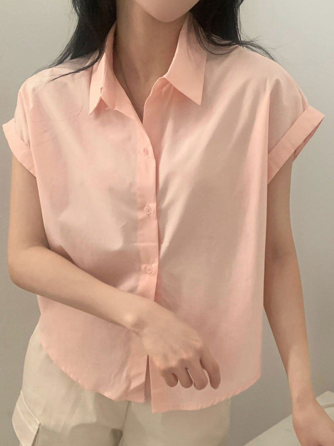 Outzidr Pink Relaxed Sleeveless Shirt