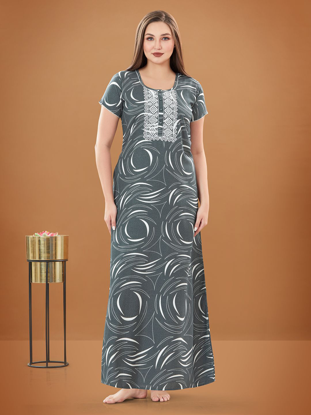 Sand Dune Printed Maxi Nightdress