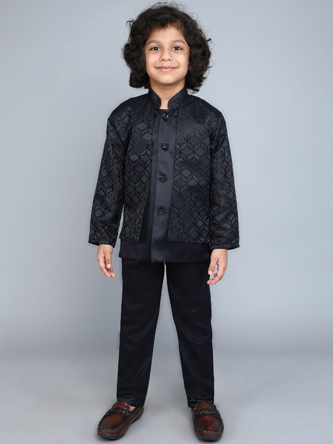 BAESD Boy Self-Design Bandhgala 2-Piece Party Suits