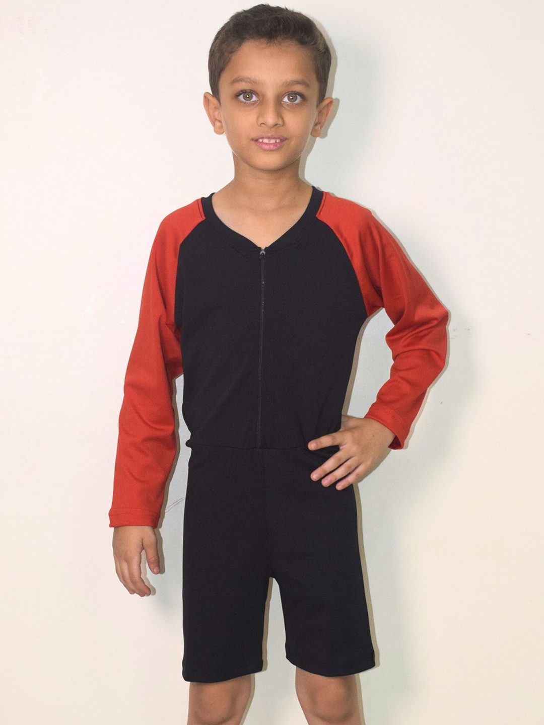 Aqua Holic Boys Colourblocked Swim Leg Suit