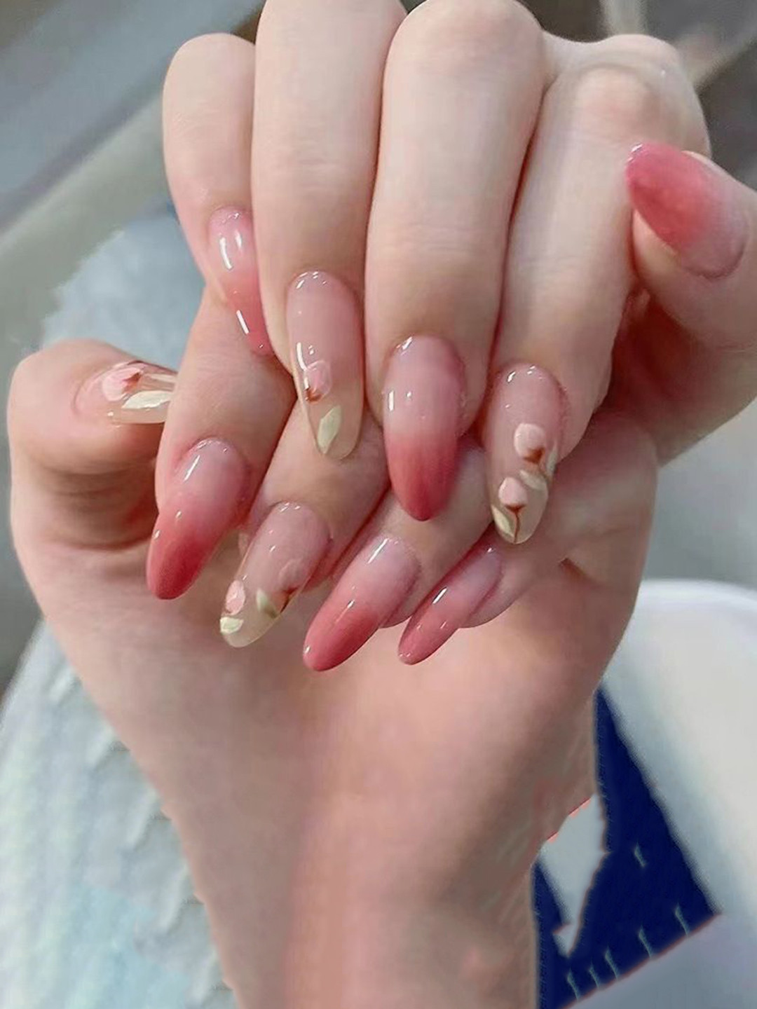 The Pink Truck 24- Pcs Artificial Reusable Nails In Cherry With Glue