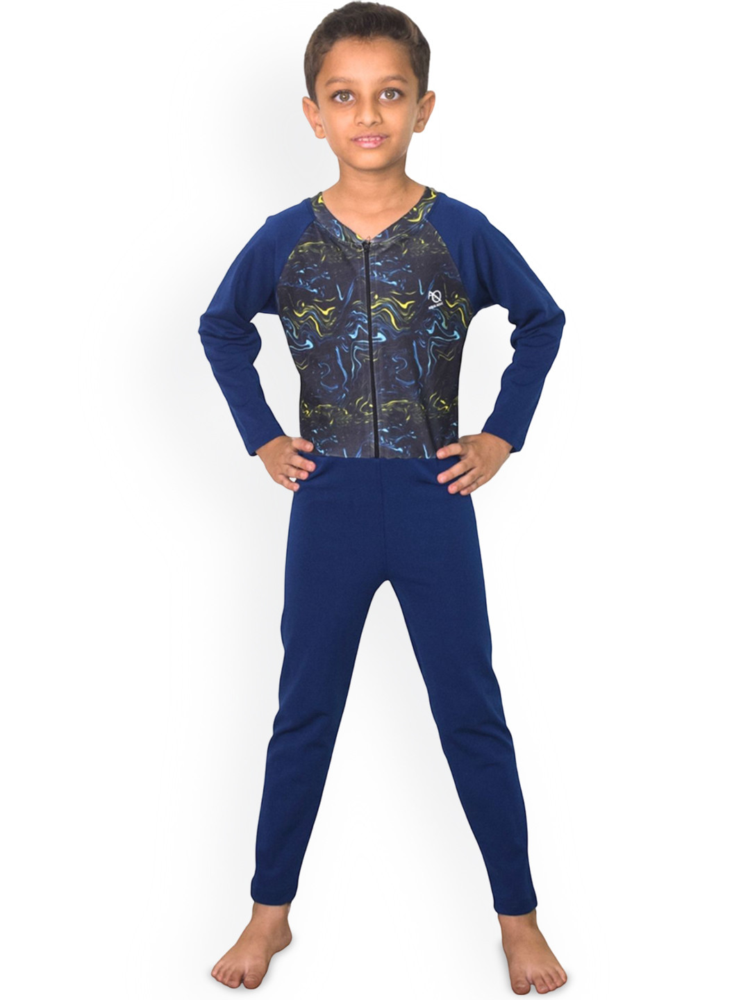 Aqua Holic Boys Printed Swimwear Legsuit
