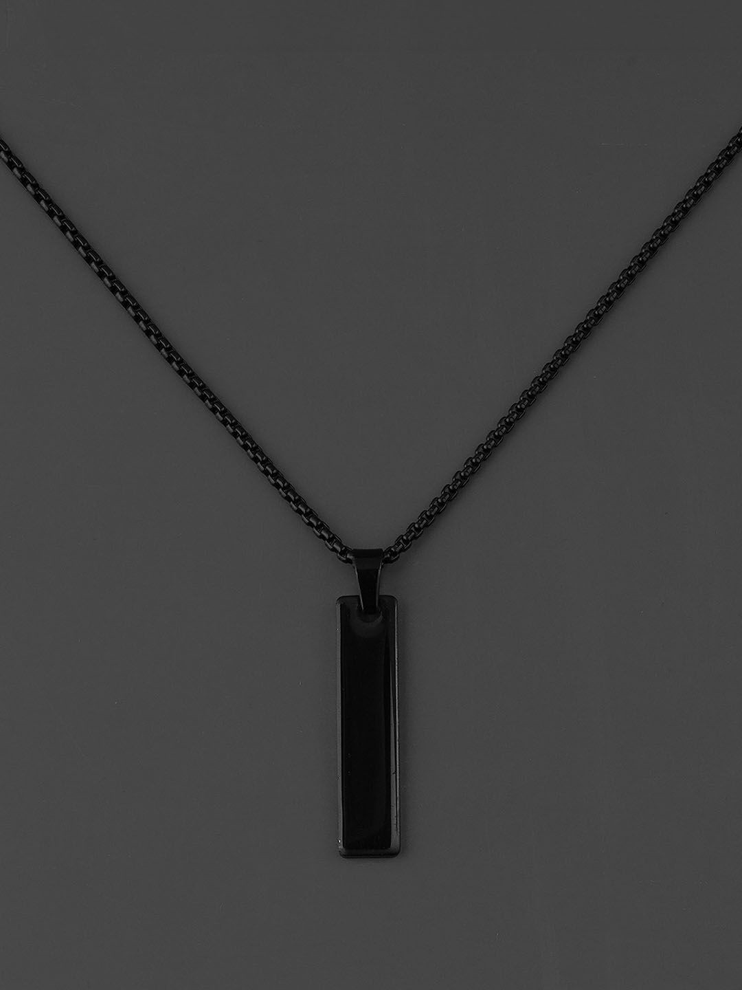 Mesmerize Men Mini Tag Pendant With Chain