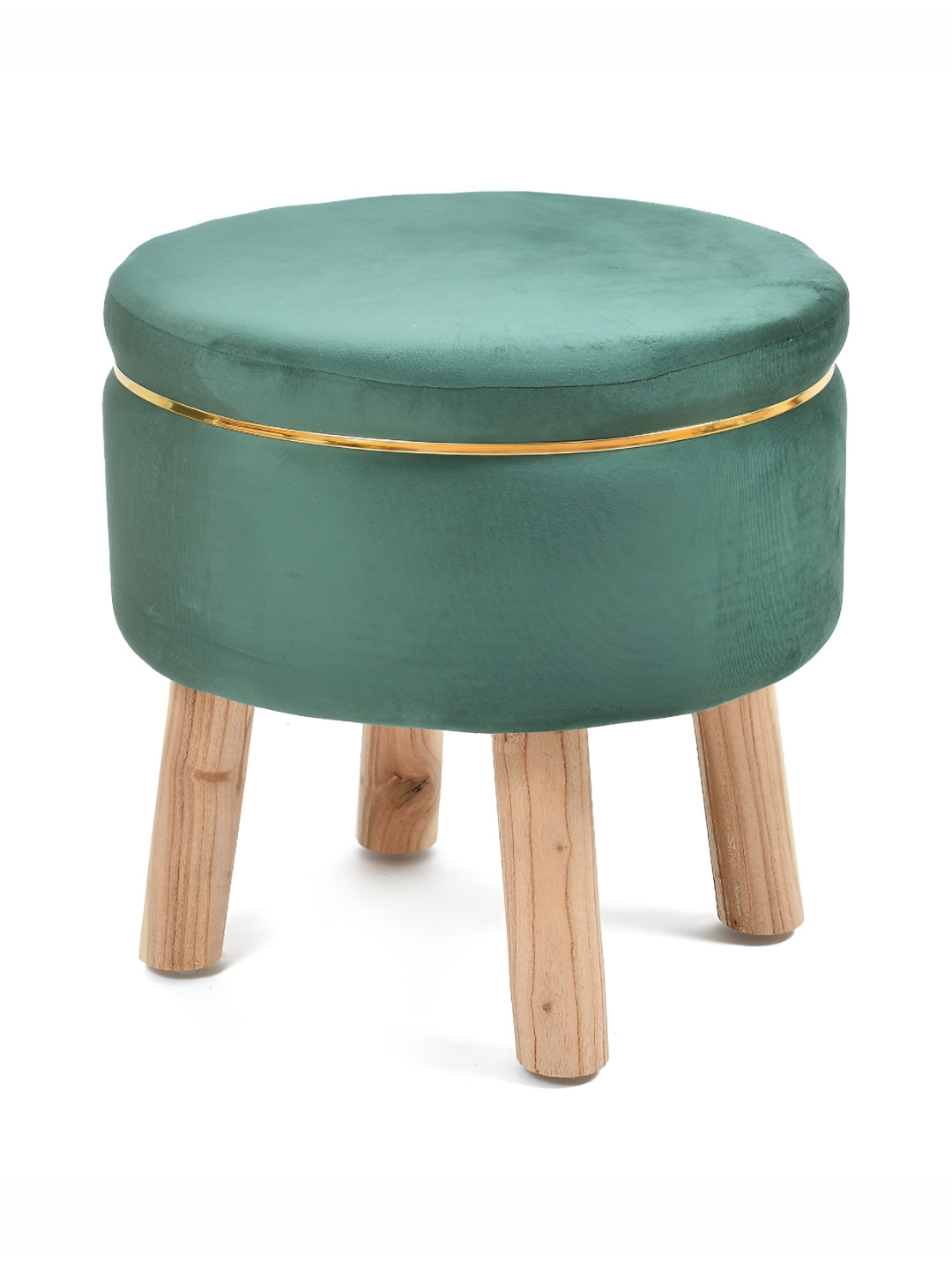 Shadowkart Green Velvet Pouffe Ottomans