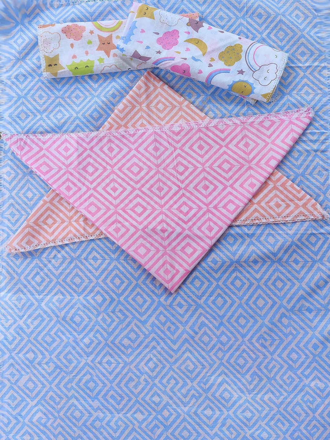 Trance Home Linen Pack Of 5 Cotton Handkerchiefs