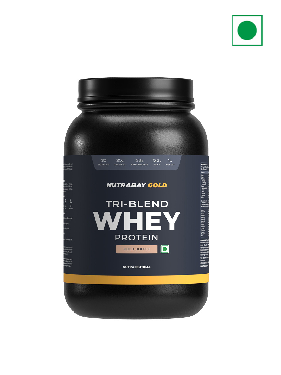 Nutrabay Tri Blend Whey Protein- 1 Kg- Mocha