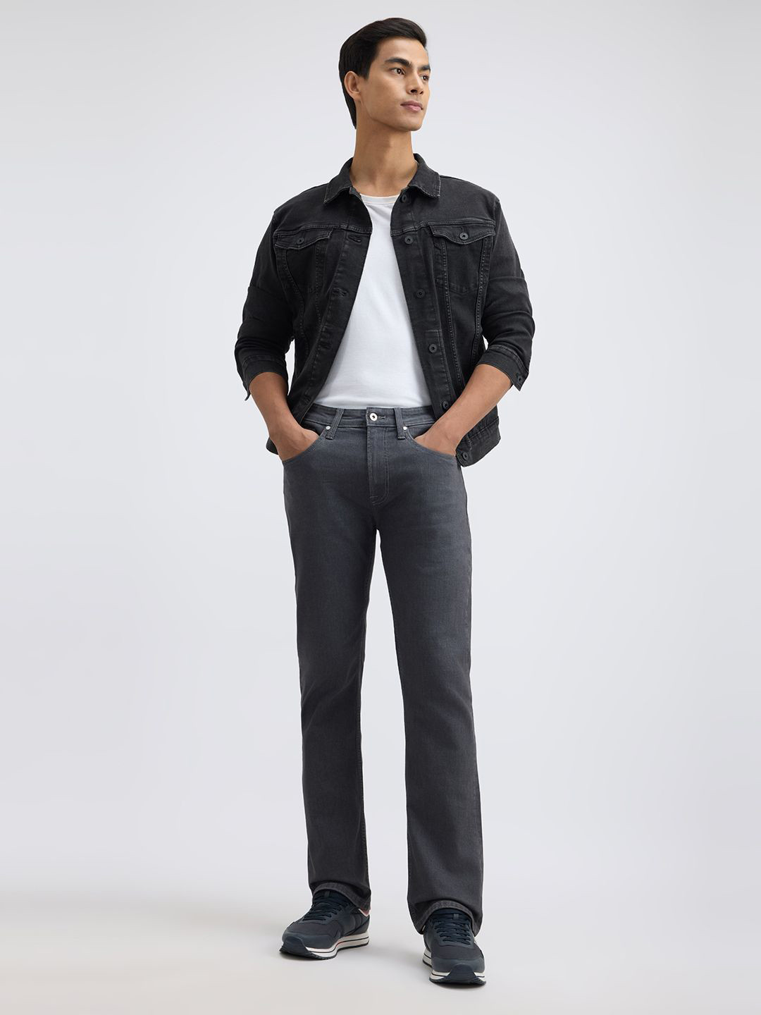 Pepe Jeans Men Bootcut Fit Mid Rise Stretchable Jeans