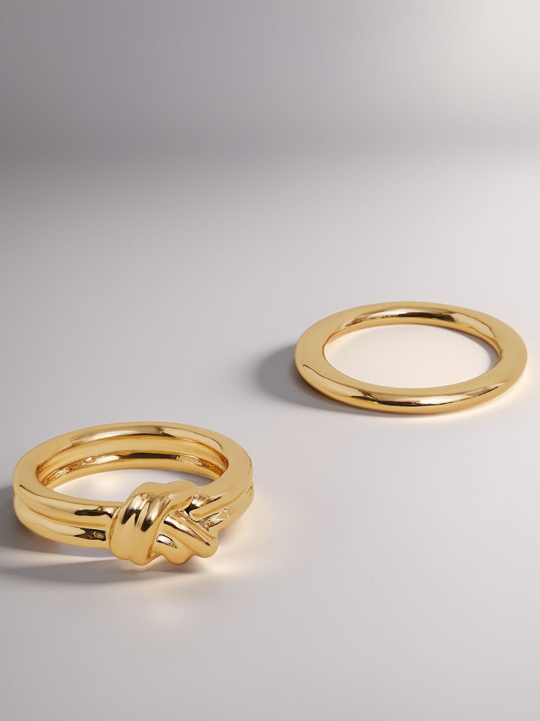 Accessorize Set Of 2 Knot Detail Finger Rings