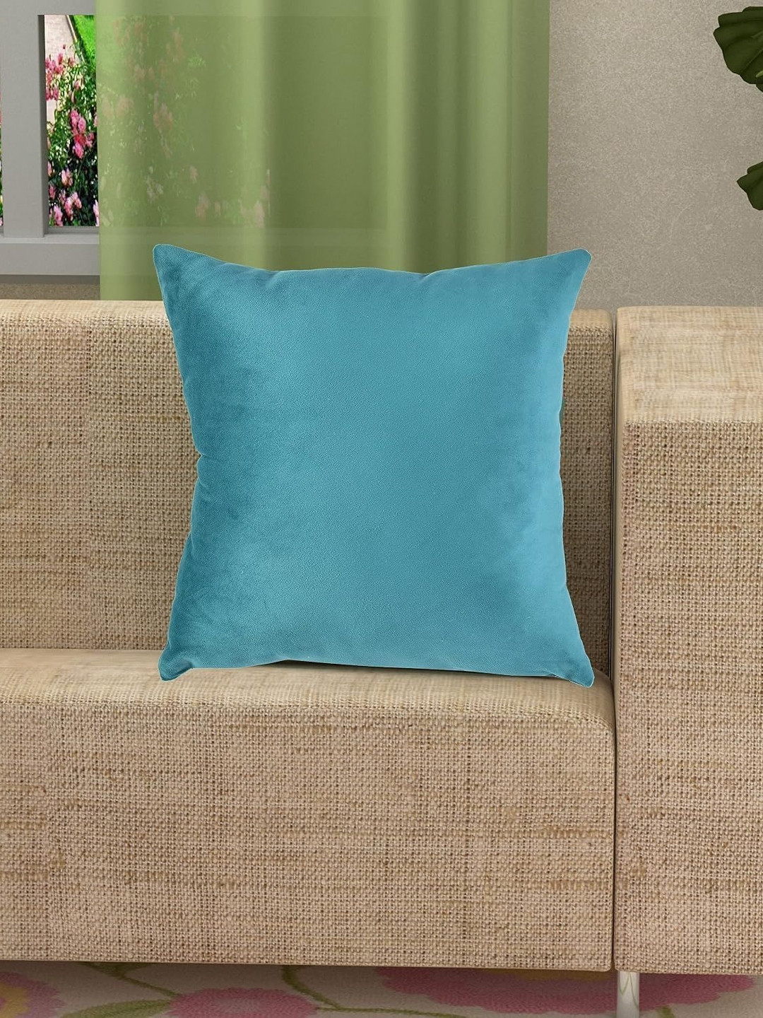 Shadowkart Sea Green Square Cushion Cover