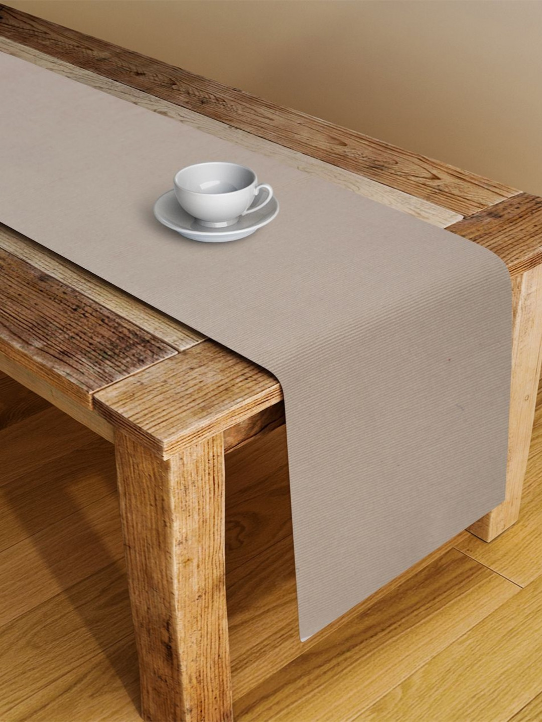 Fabindia Beige Pure Cotton Woven Table Runner