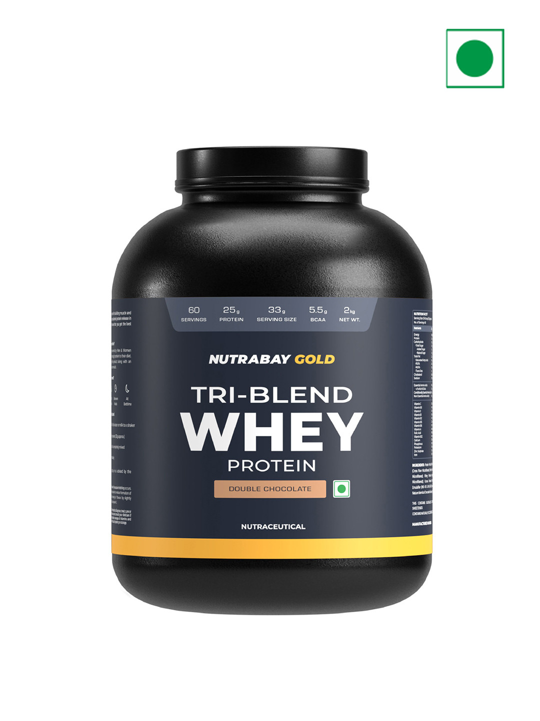 Nutrabay Tri-Blend Whey Protein- 2 Kg- Rich Chocolate Creme