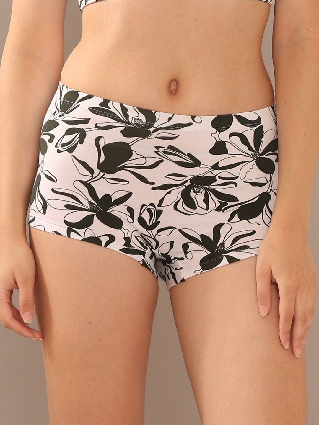 2PEACE Floral Printed Boy Shorts Briefs 2P-C-10-002-P