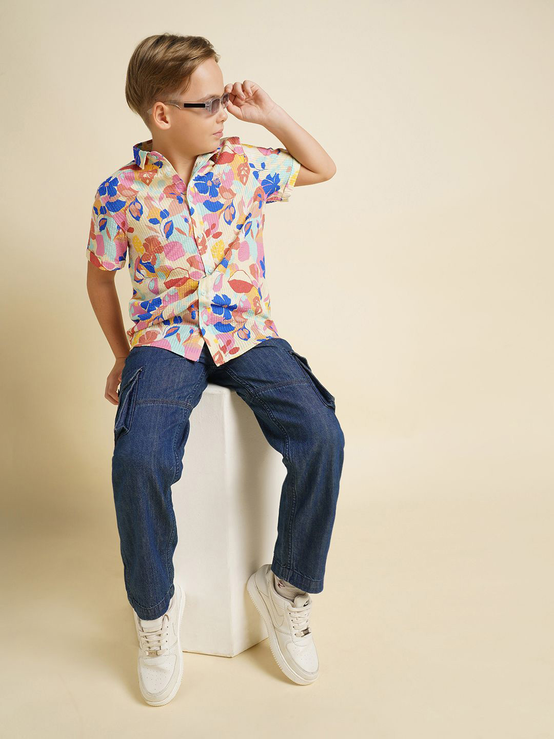 Jack & Jones Junior Boys Floral Opaque Printed Casual Shirt