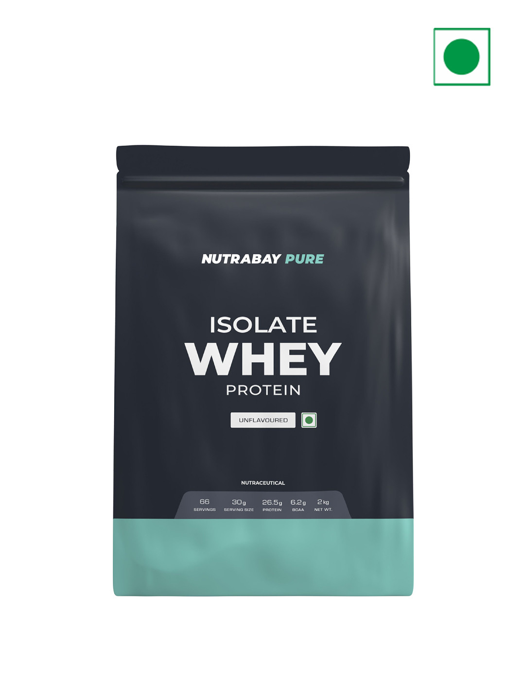 Nutrabay Isolate Whey Protein- 2 Kg- Unflavoured