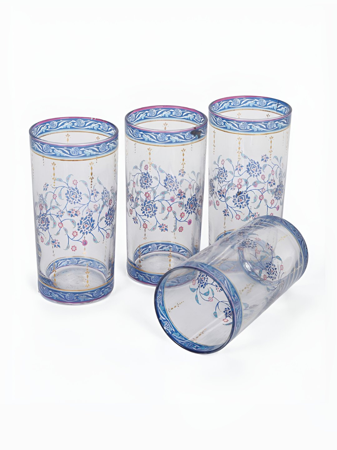 Fabindia Lavanya Blue 4 Pieces Glass