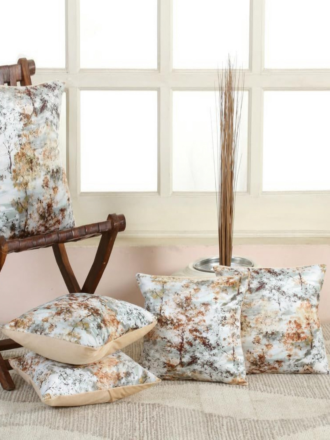 Shadowkart Yellow 2 Pieces Self Design Square Velvet Pillow Covers