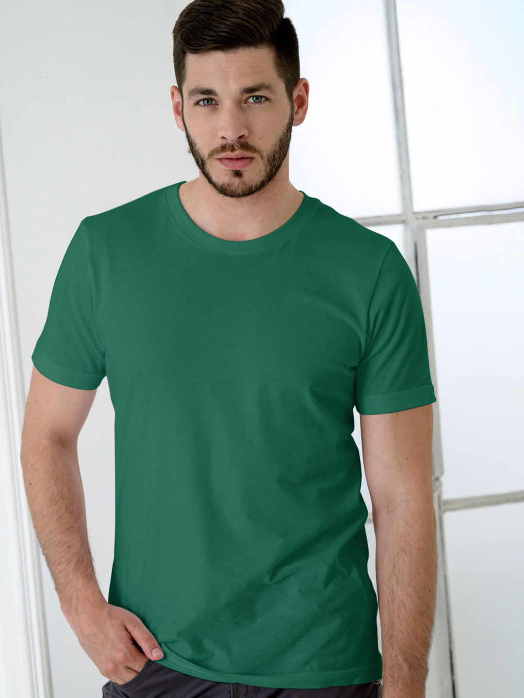 Tagfits London Men Pure Cotton Bio Finish Raw Edge T-shirt