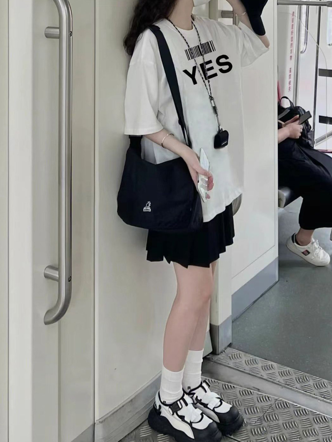 Outzidr White Chest Print Graphic T-Shirt