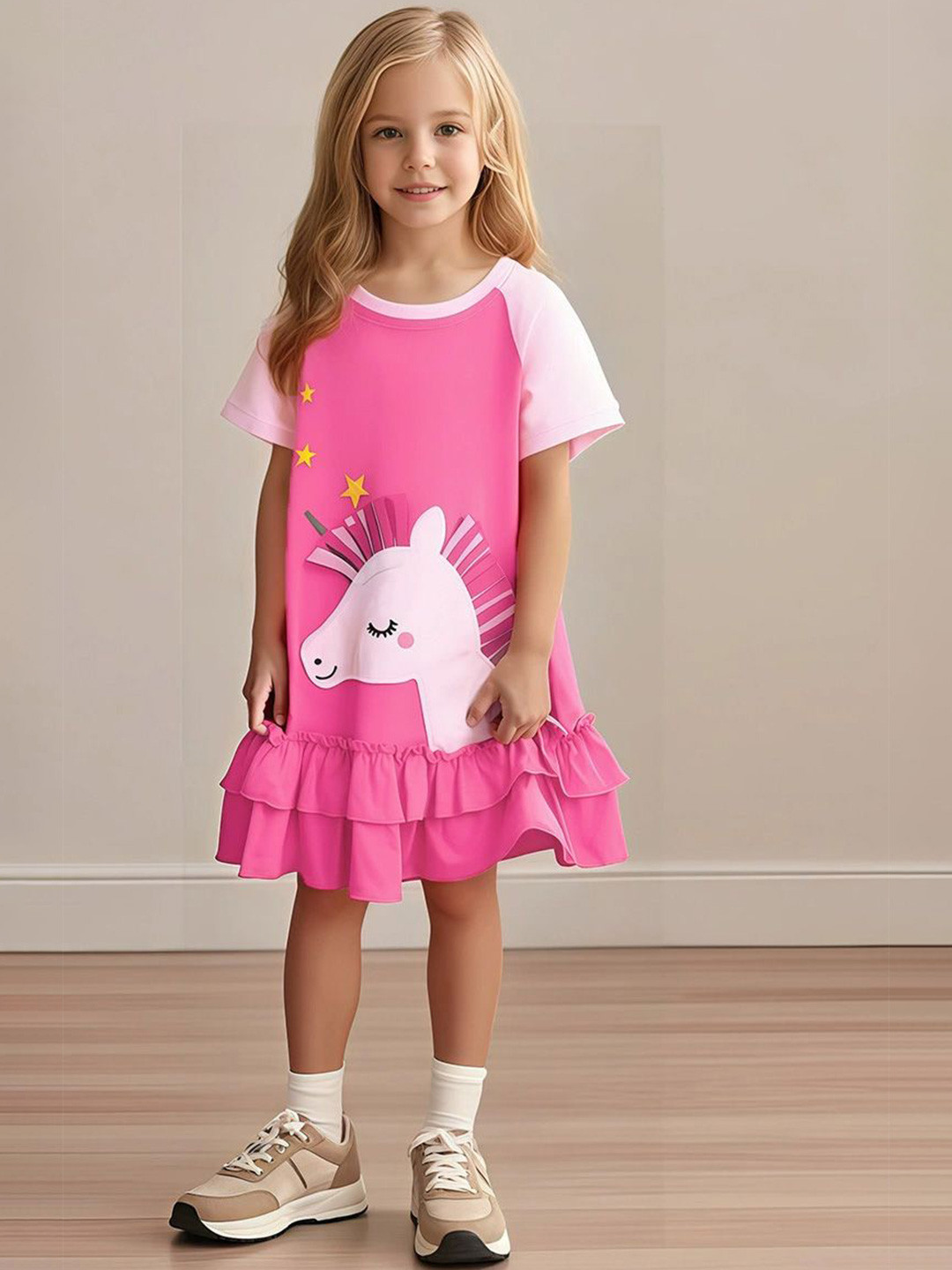 JC SPARKLE Print A-Line Dress