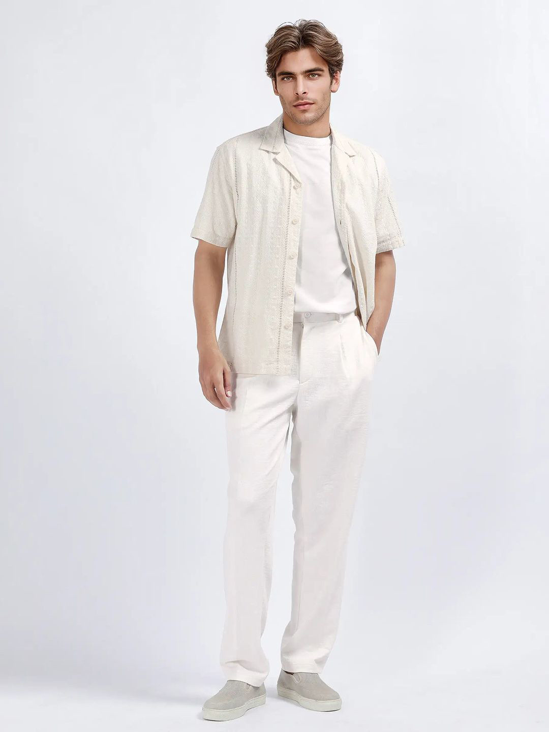 RARE RABBIT Men Keloe Primary Off White