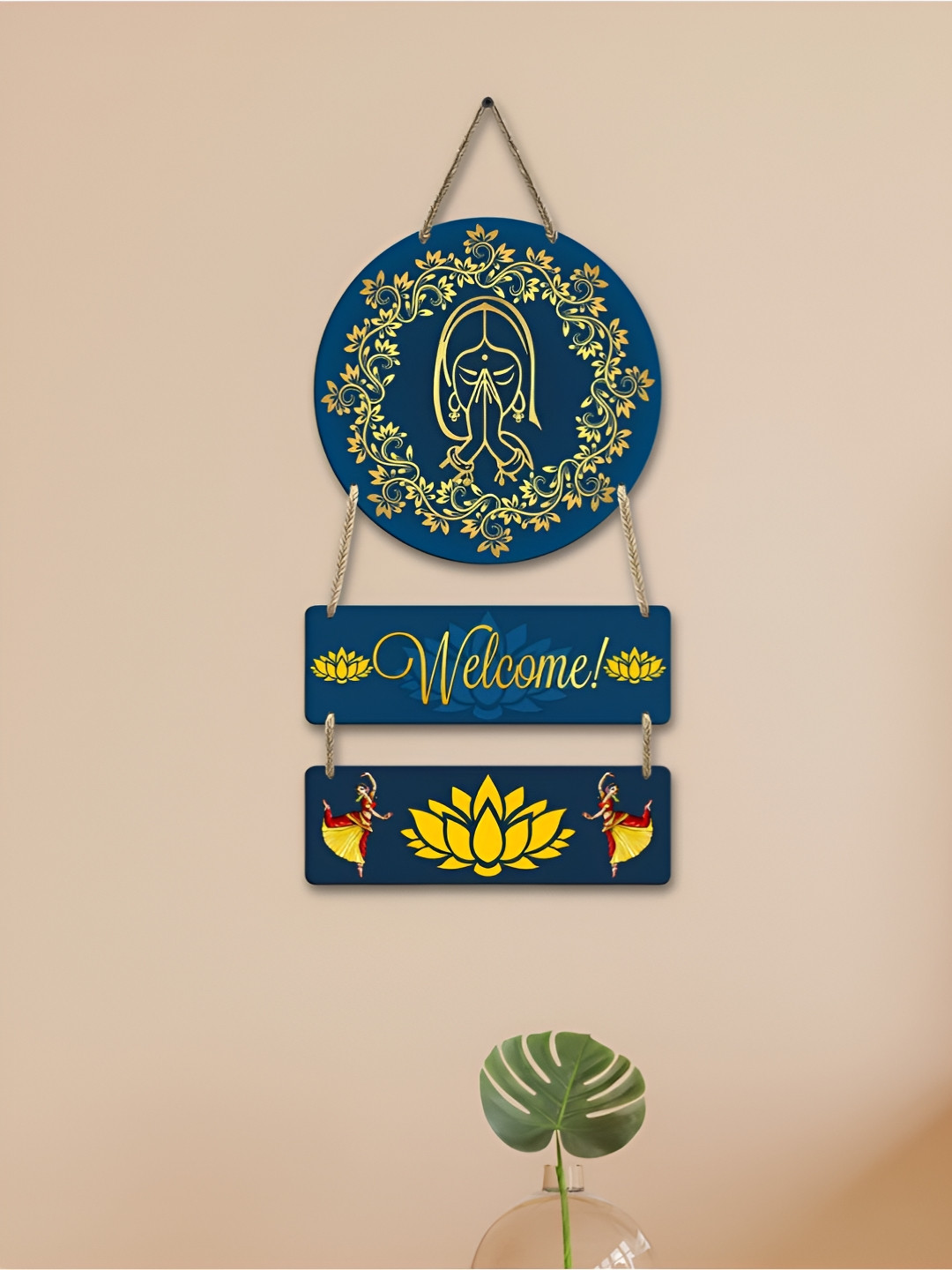 eCraftIndia High-Quality Wood Matte Hanging Hall Wall Hangings-23.6In