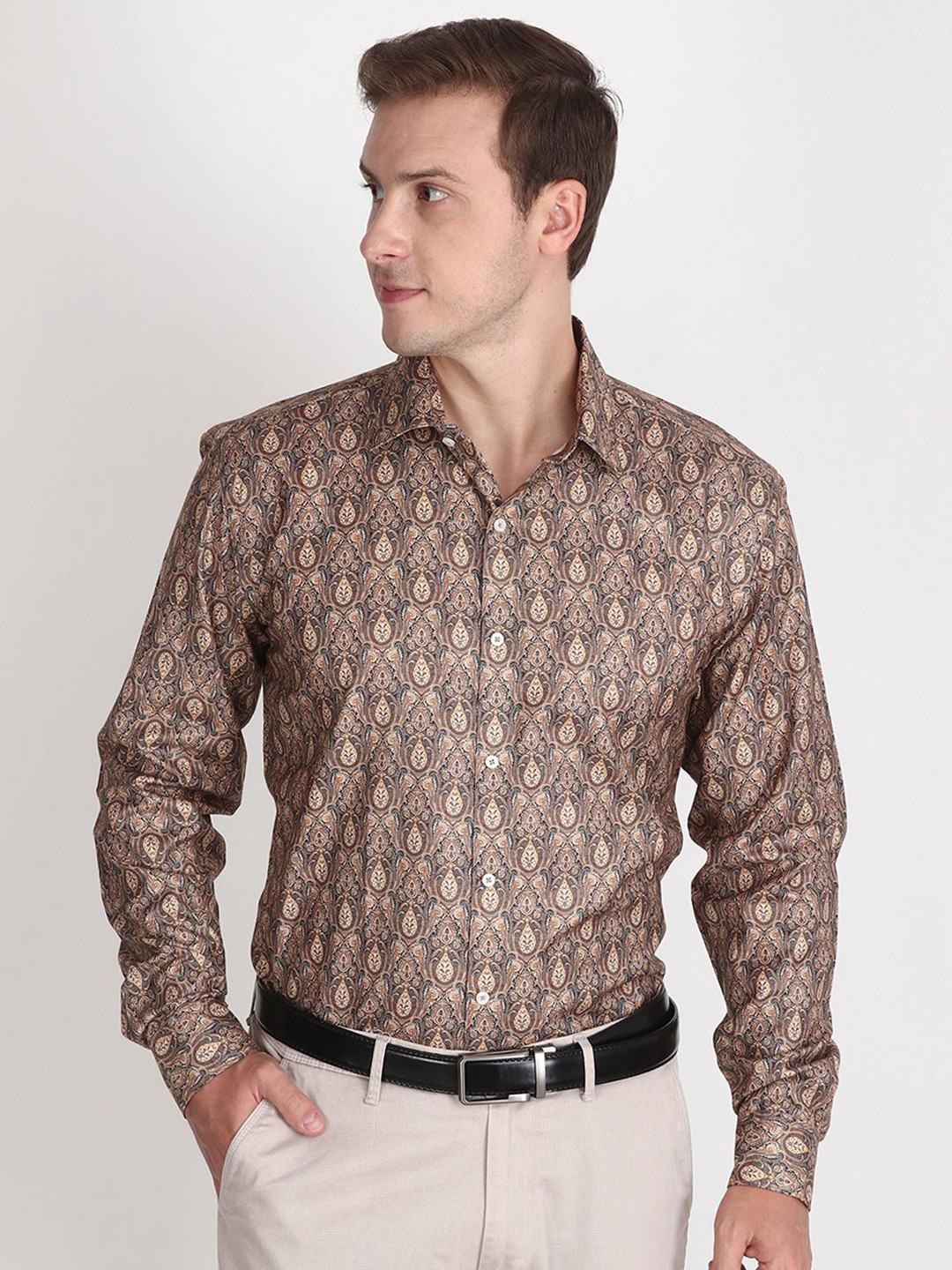 APPEL TOUCH Men Regular Fit Ethnic Motifs Semiformal Shirt