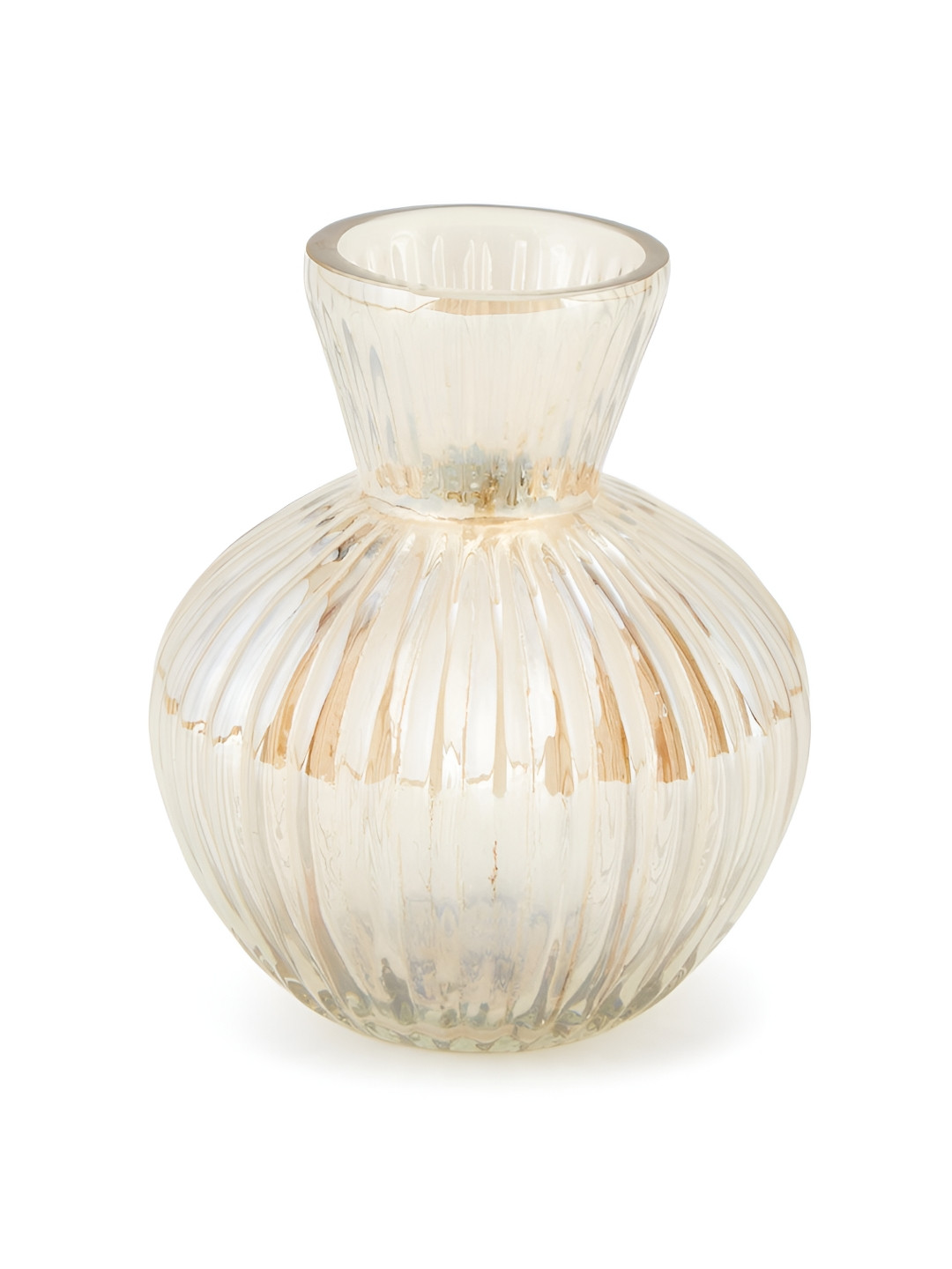 Fabindia Beige Glass Table Vase
