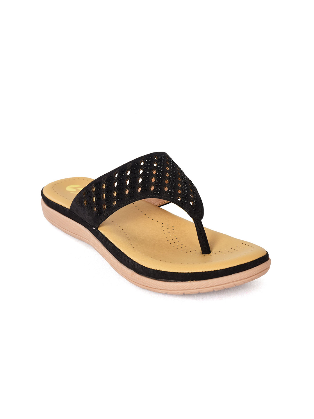 STICY Women Embellished Ethnic Open Toe Flats