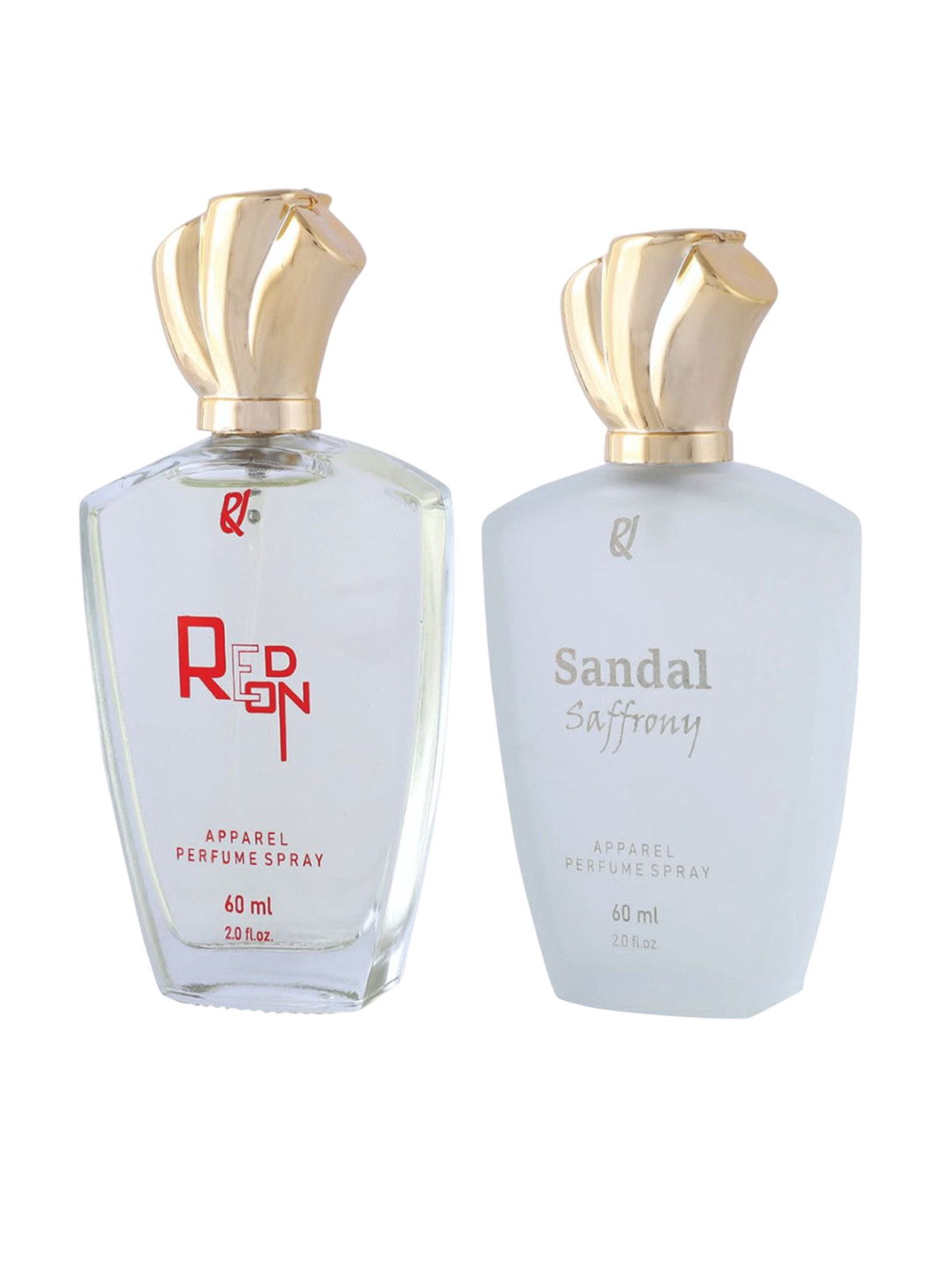 RU Set Of 2 Red On & Sandal Saffrony Long Lasting Perfumed Spray - 60 ml Each