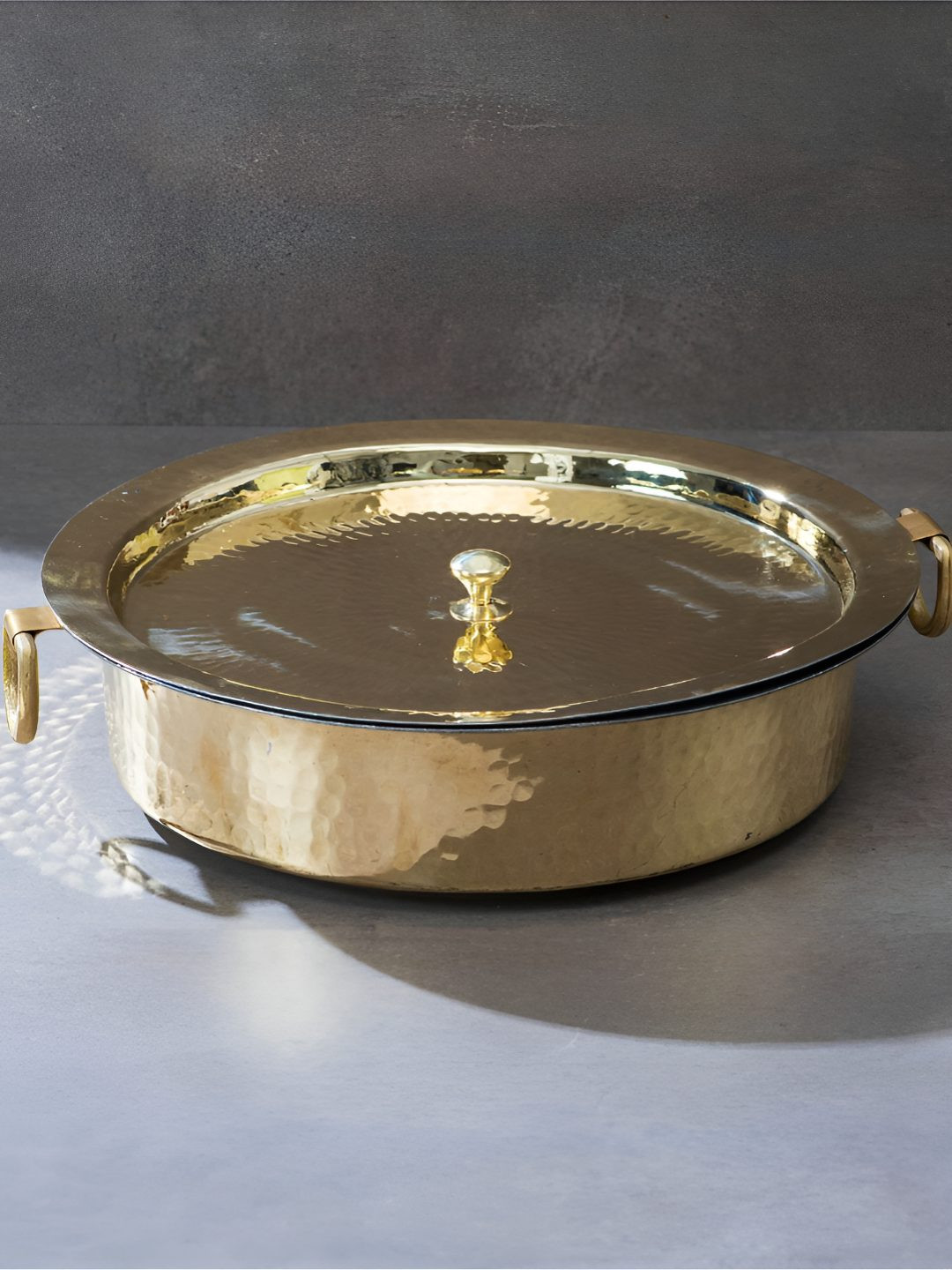 P-TAL Brass Biryani Handi with Lid- 5L