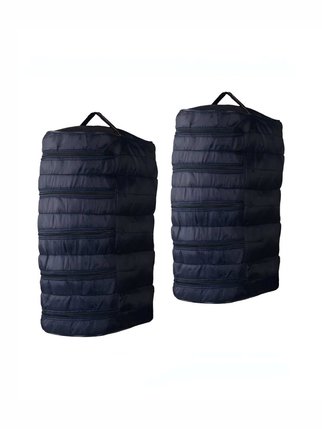 Aura Blue Set of 2 Foldable Shoes Organiser for Travel Hanging Shoes Packing Pouch