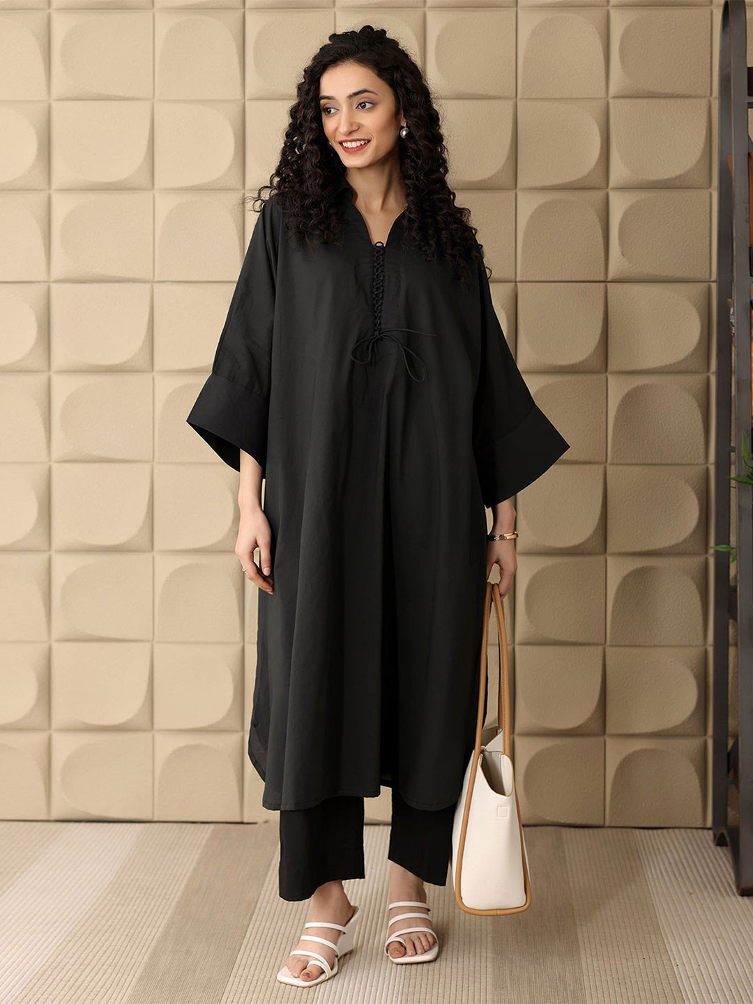 Ambraee Women Cotton Straight Kurta