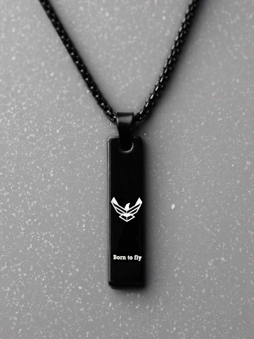 Mesmerize Square Shape Pendent With Chain