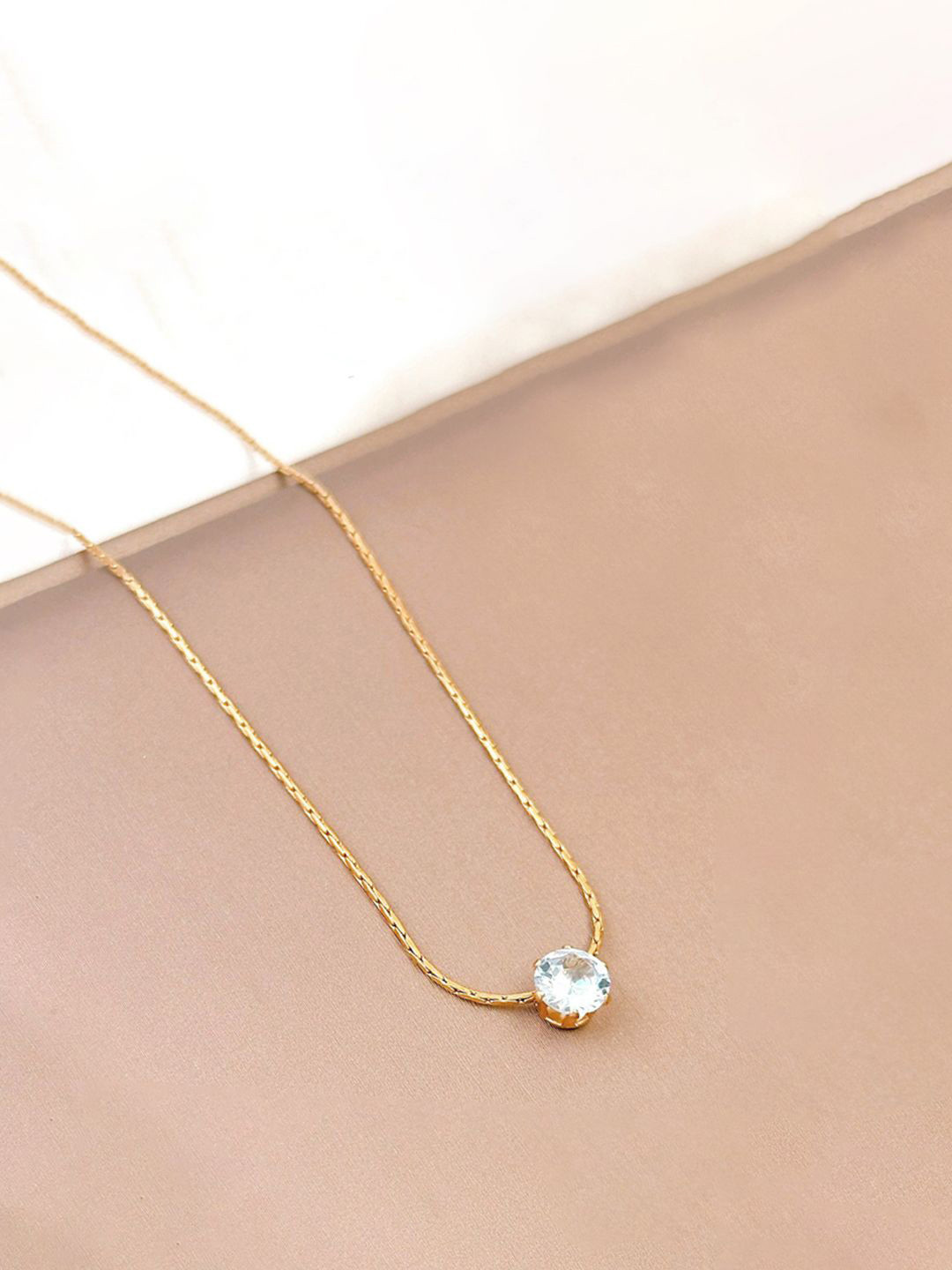Jewels Galaxy Gold-Plated Circular Pendants with Chains