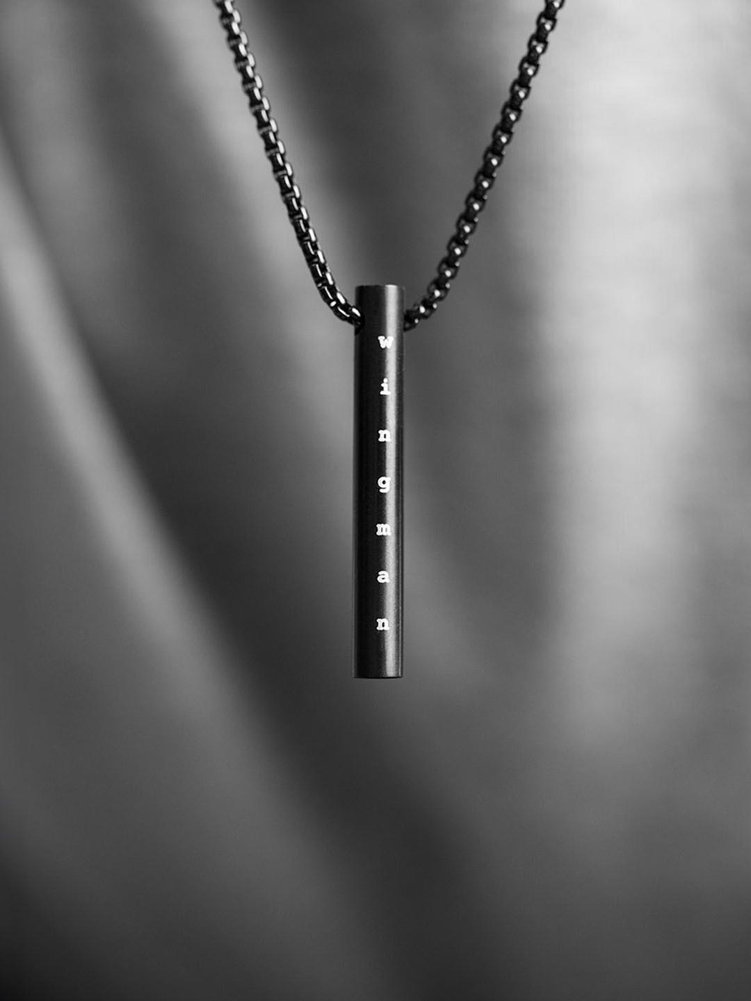 Mesmerize Men Stainless Steel Barrel Pendant With Chain