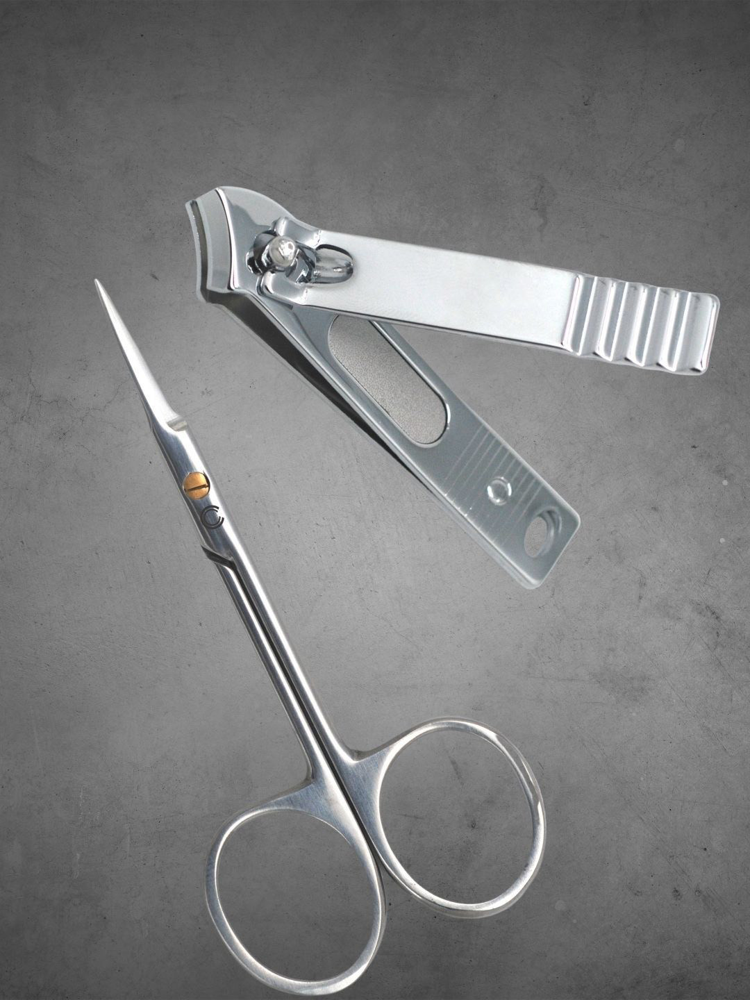 basicare Set Of 2 Slant Nail Clipper - Curve & Euro Cuticle Scissor