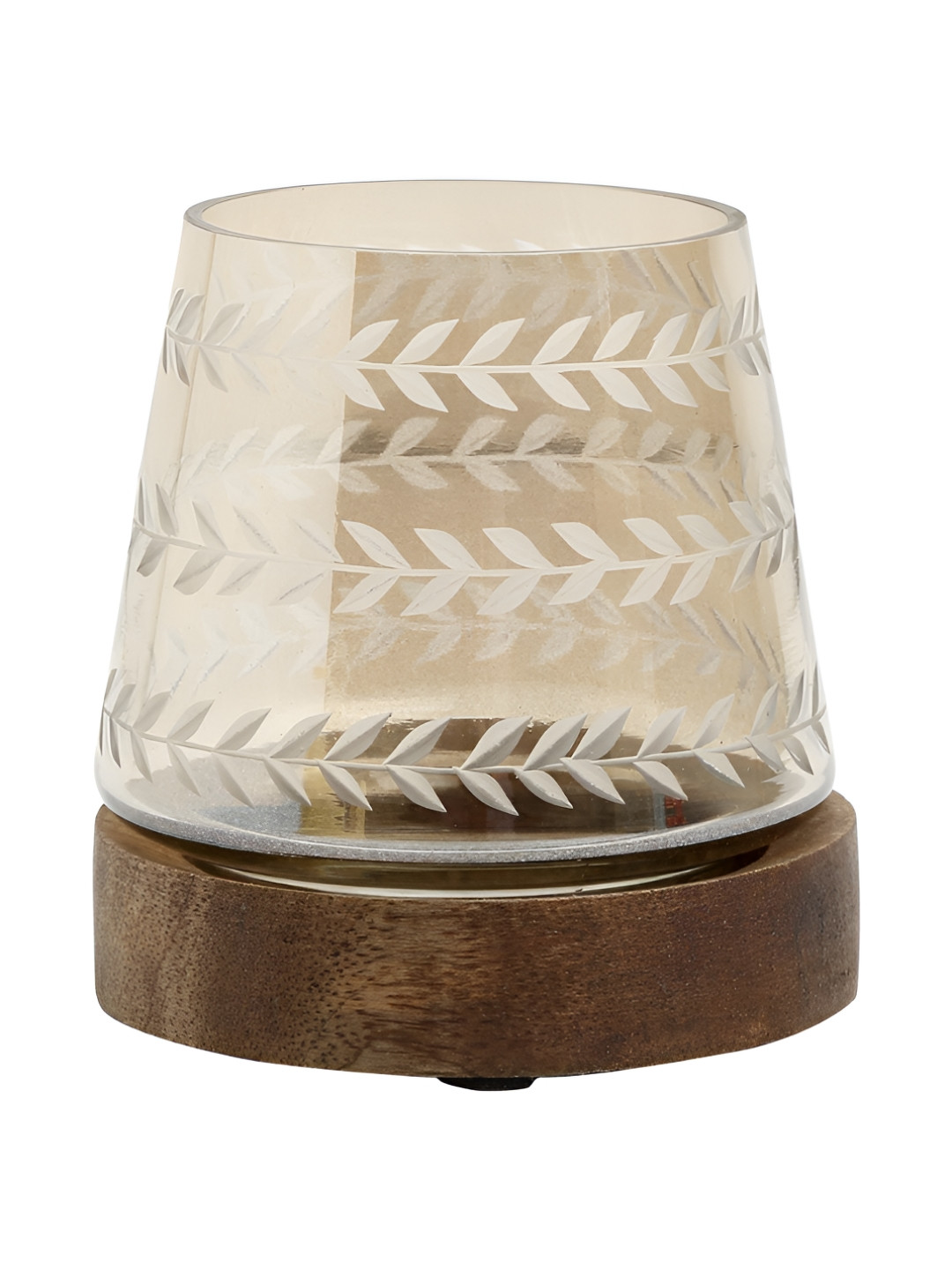 Fabindia Bronze-Toned & Transparent Candle Holder