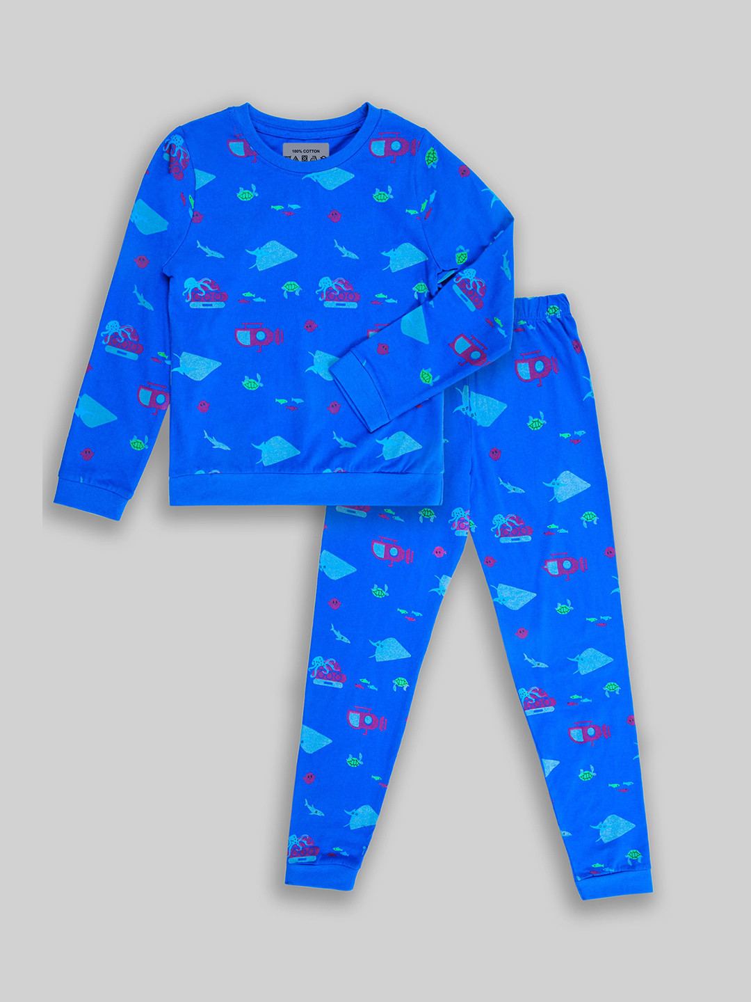 UNICORNS Kids Printed Pure Cotton Night suit
